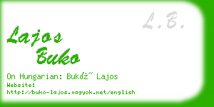 lajos buko business card